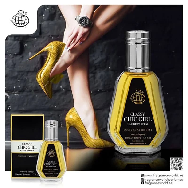 عطر ادکلن کلاسی چیک گرل فراگرنس ورد 50میل Classy Chic Girl — تصویر ۳