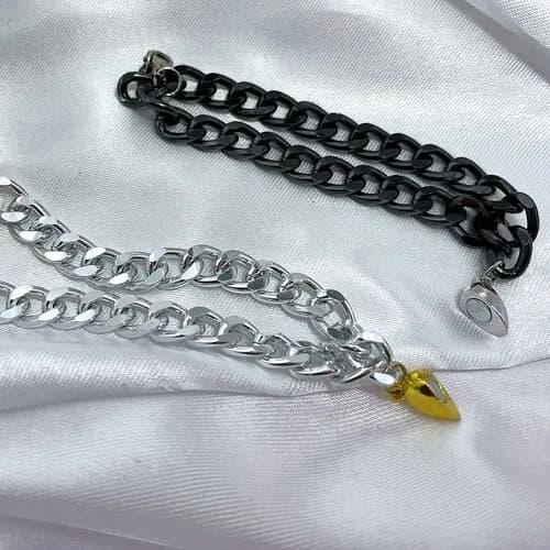 ست دستبند قلبی مگنتی دو نفره — تصویر ۲