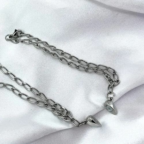ست دستبند قلبی مگنتی دو نفره — تصویر ۴