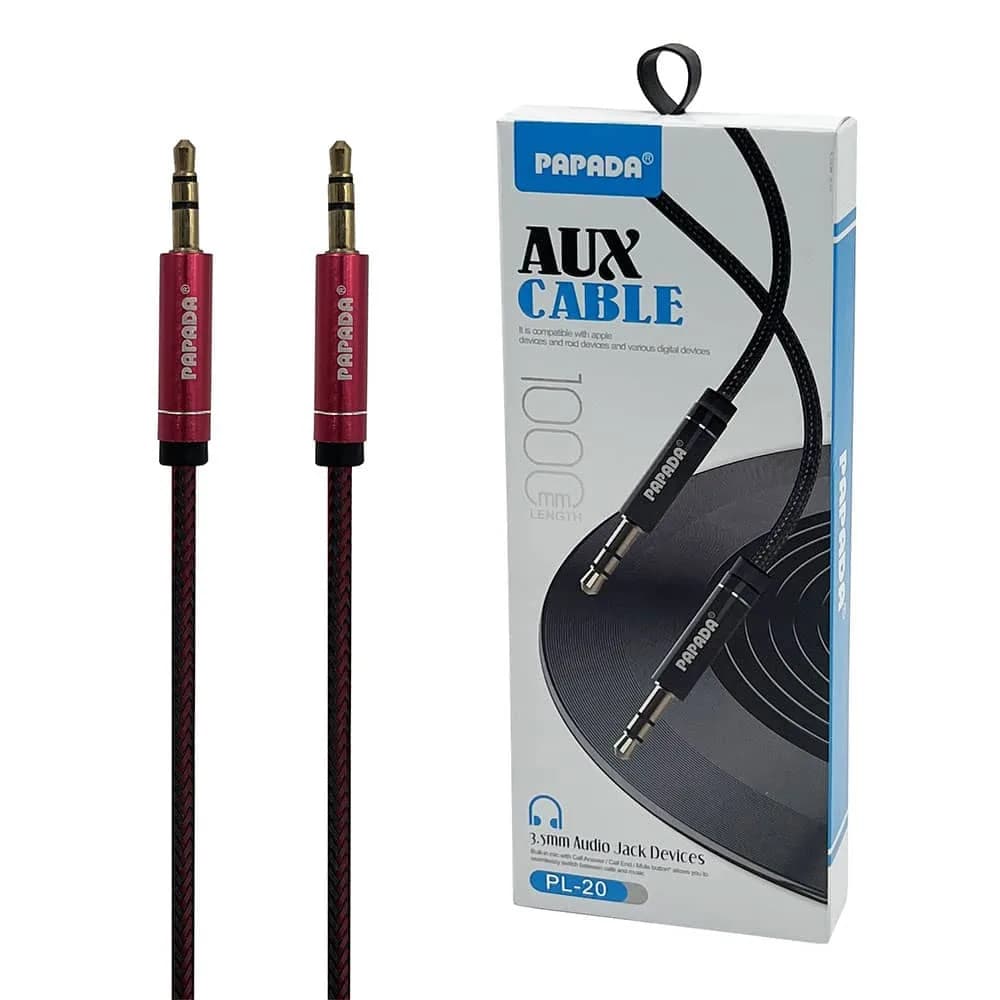 کابل AUX پاپادا مدل PL-20 طول 1 متر