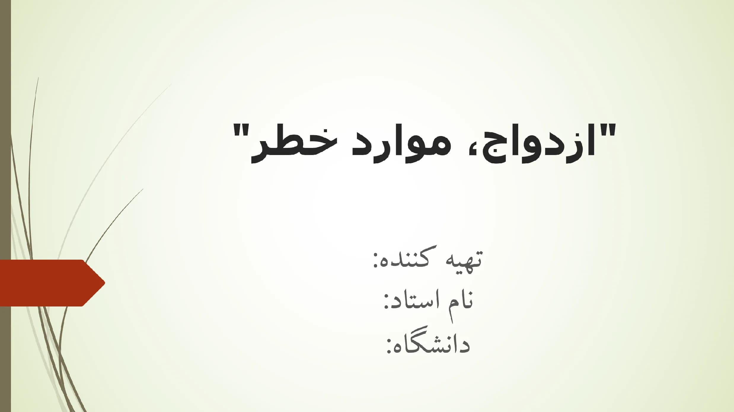 پاورپوینت ازدواج، موارد خطر