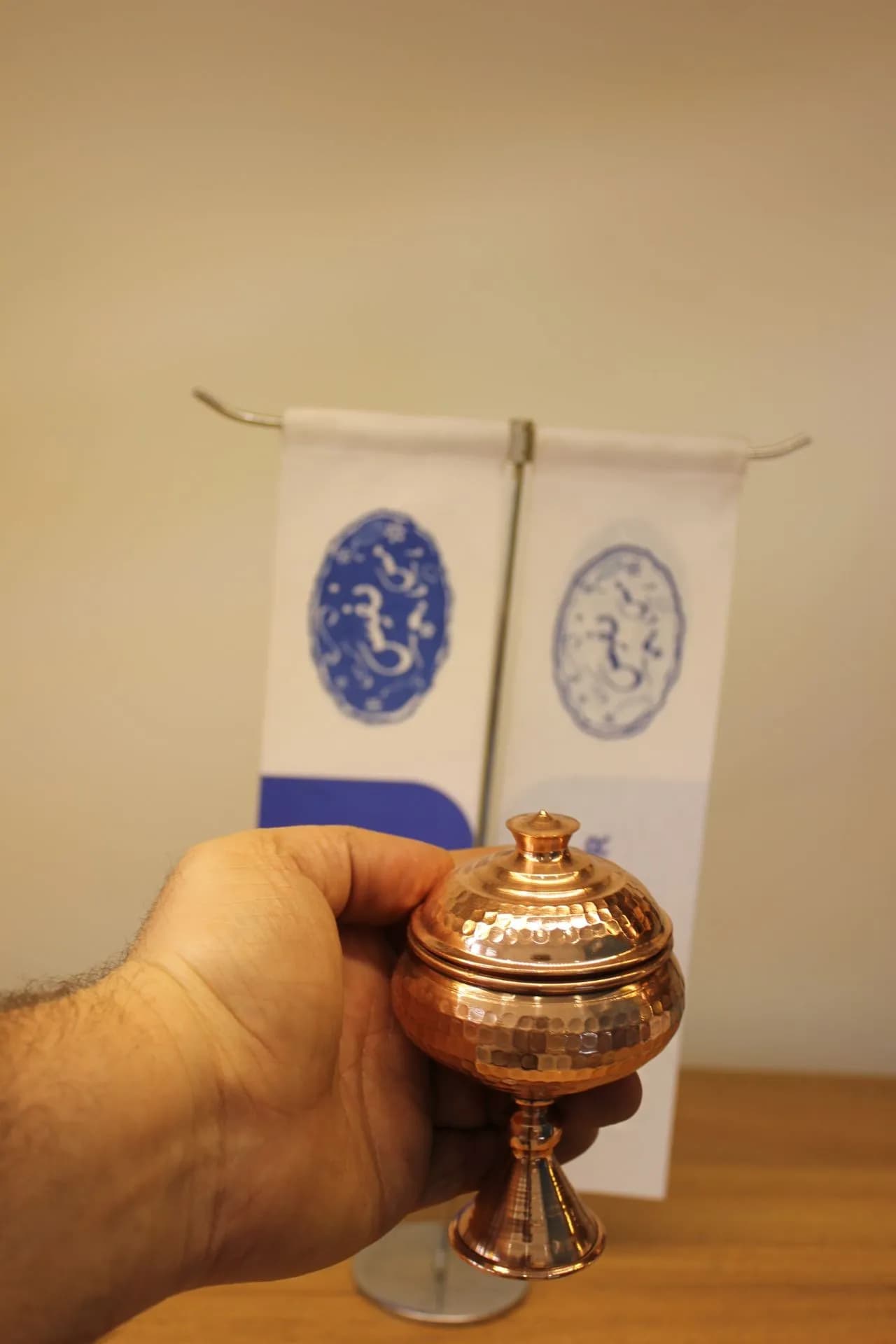 قندان مسی چکشی نانو شده