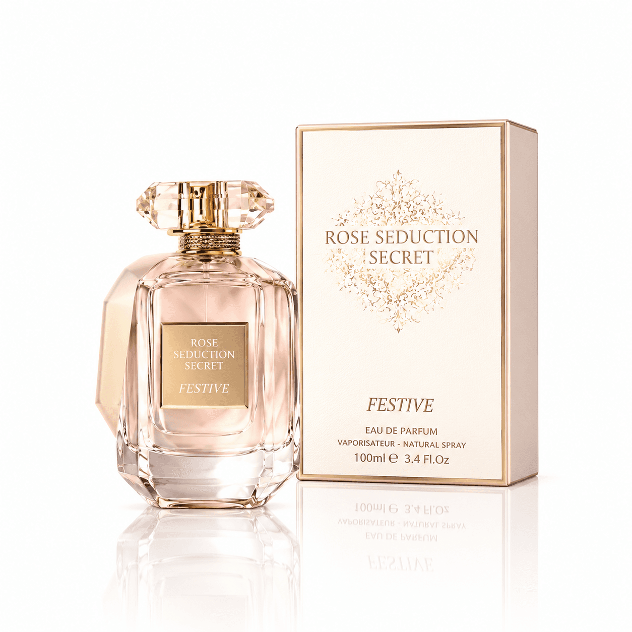 عطر ادکلن رز سداکشن سکرت فستیو فراگرنس ورد حجم 100میل ROSE SEDUCTION SECRET FESTIVE