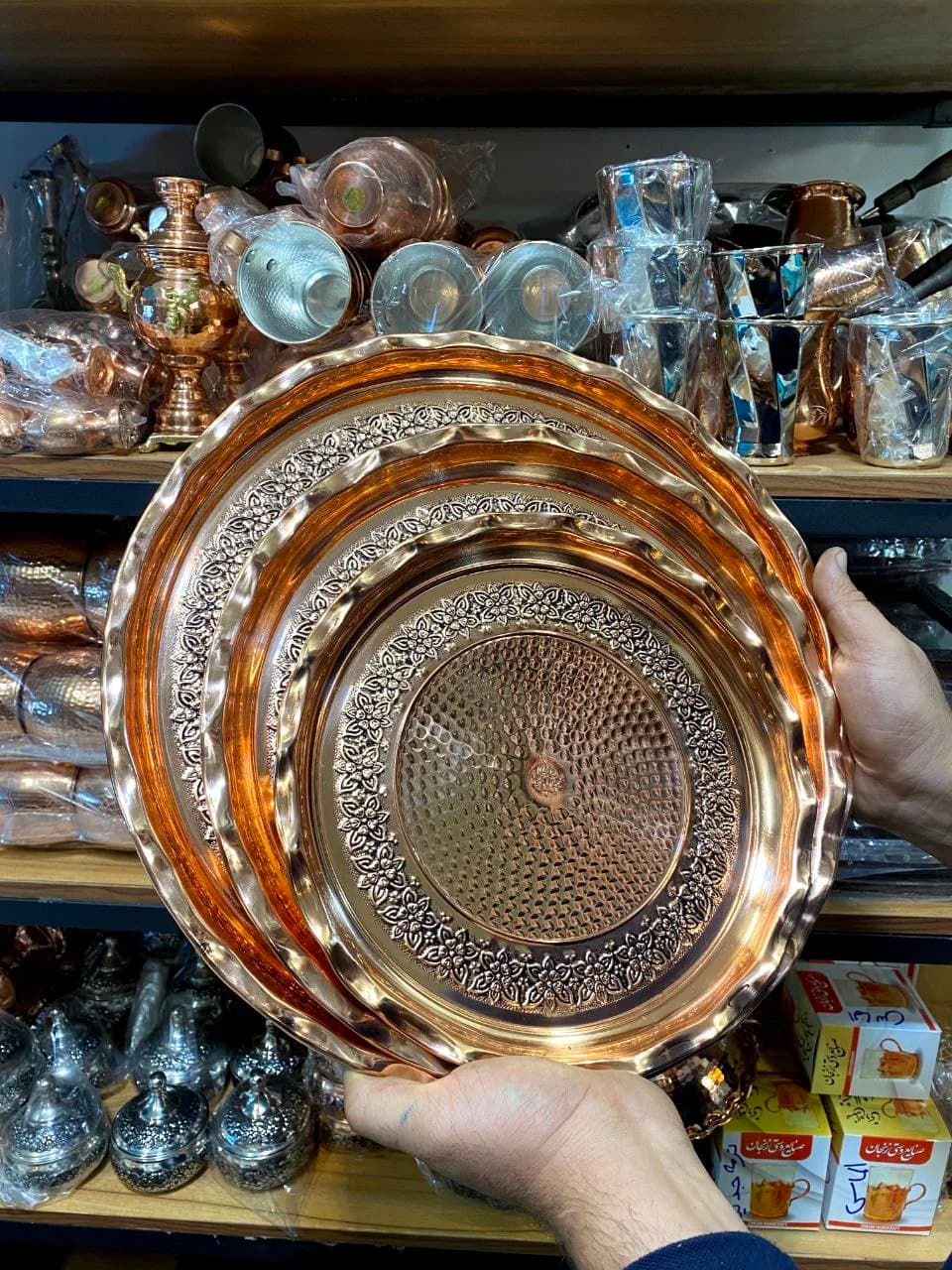 سینی مسی گلبرگ سایز 28 — تصویر ۳