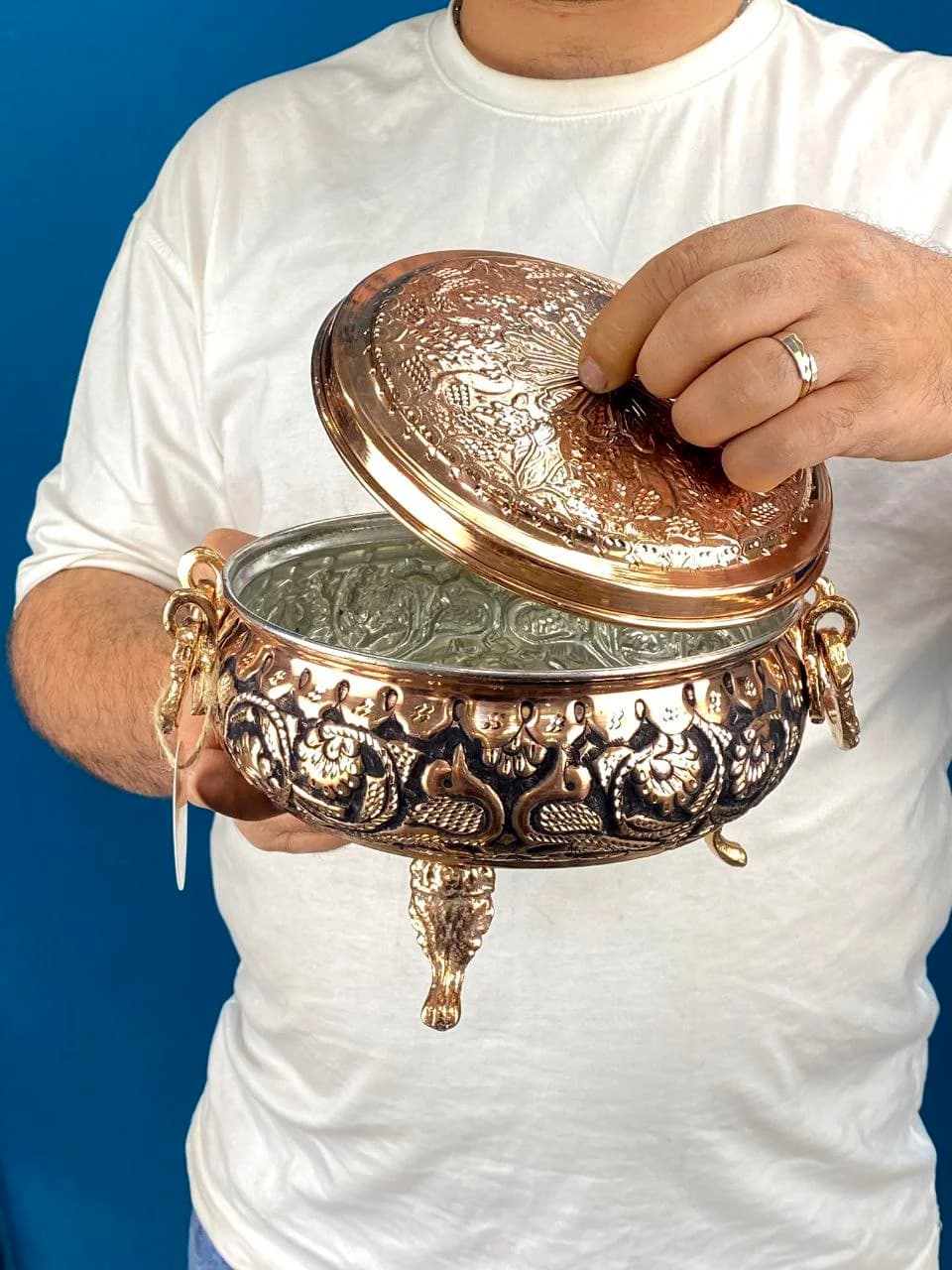 گزخوری سه پایه مسی سایز بزرگ — تصویر ۲