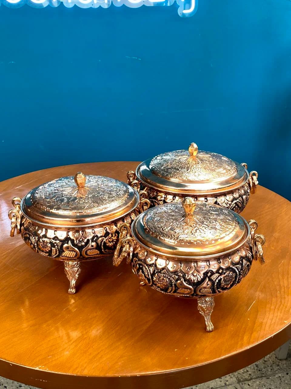 گزخوری مسی سه پایه سایز کوچک — تصویر ۴