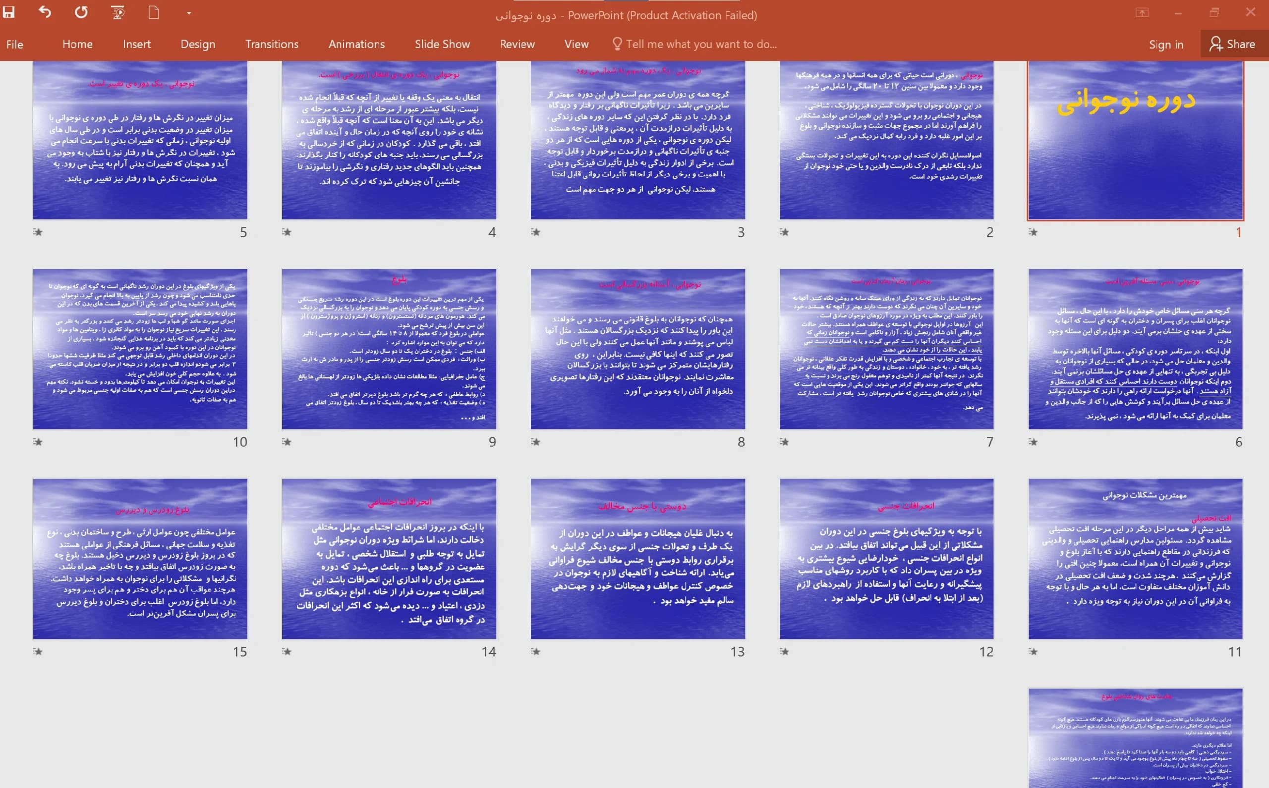 پاورپوینت دوره نوجوانی — تصویر ۶