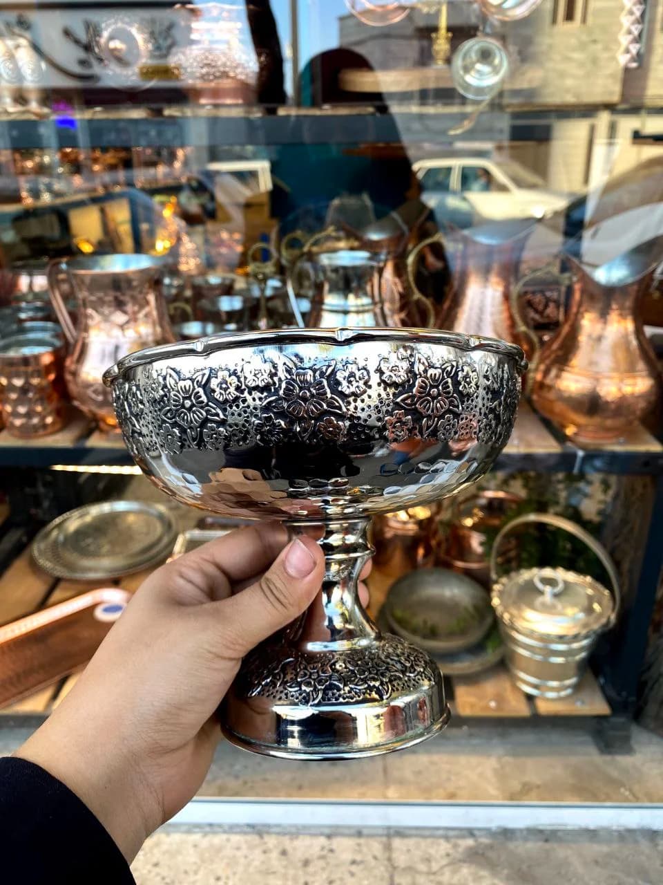 سرویس‌ پذیرایی‌ مسی گلبرگ‌ کروم ساخت‌زنجان — تصویر ۳