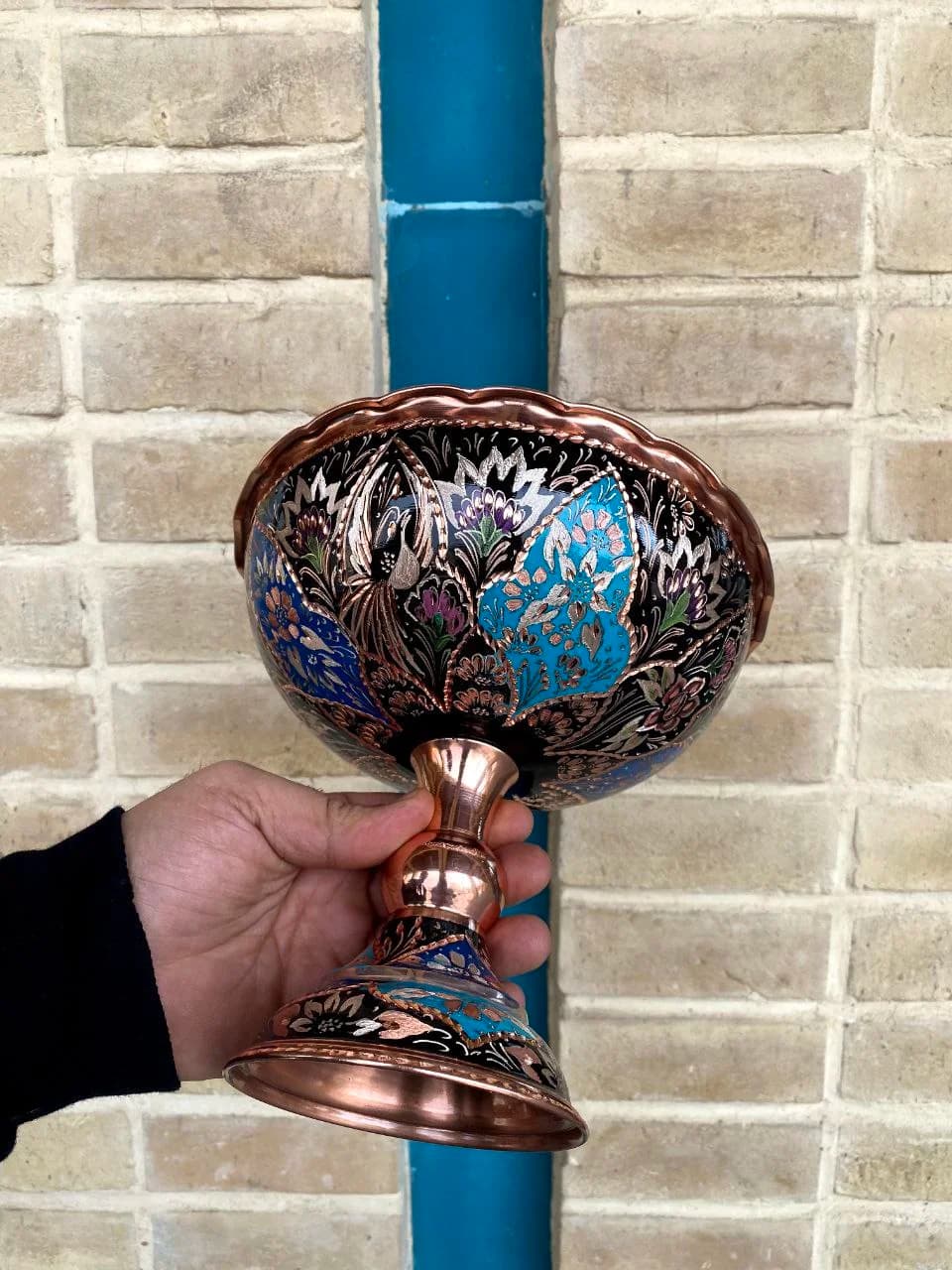 سرویس پذیرایی مسی الماس‌تراش فاخر هما — تصویر ۴