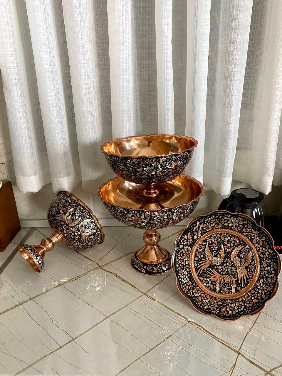 سرویس پذیرایی مسی الماستراش هما آبنقره — تصویر ۴