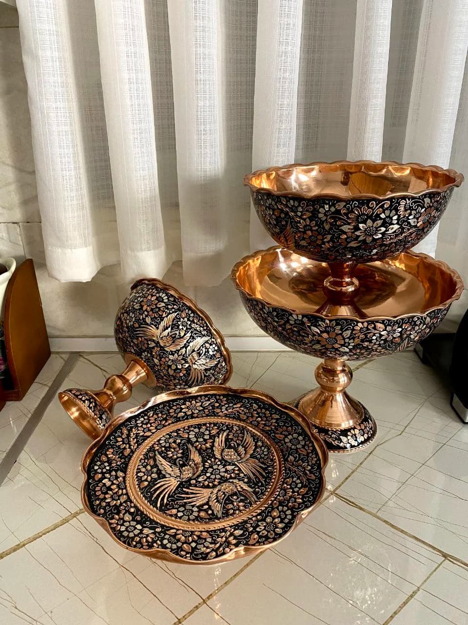 سرویس پذیرایی مسی الماستراش هما آبنقره — تصویر ۲