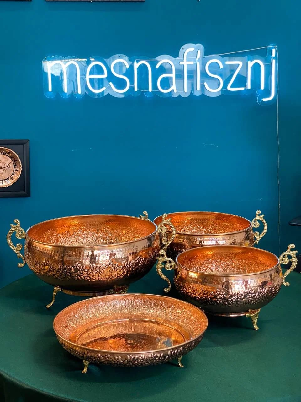 سرویس پذیرایی مسی مدل رسا نانوشده — تصویر ۲