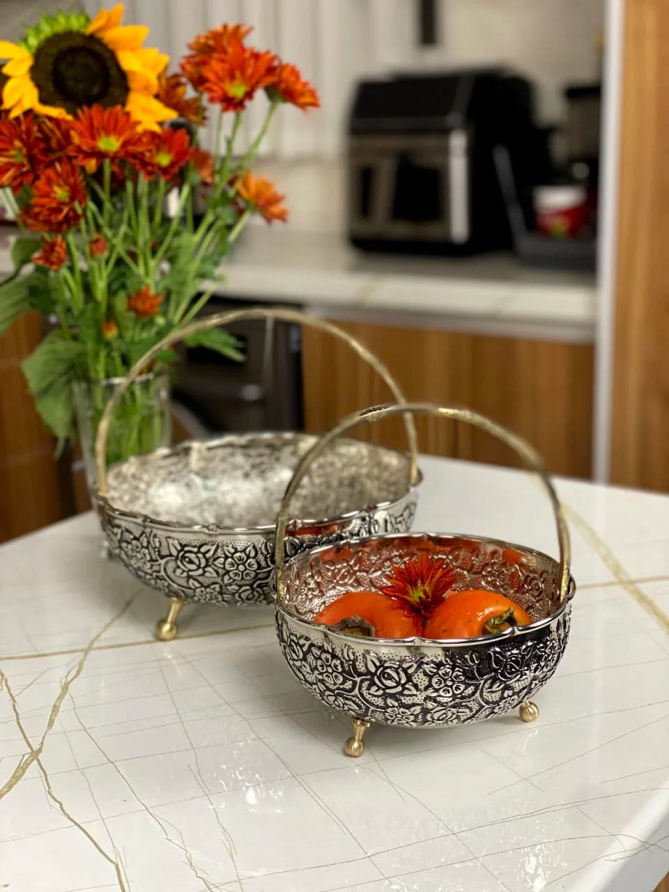 سبد مسی گلبرگ کوچک با آبکاری کروم — تصویر ۴