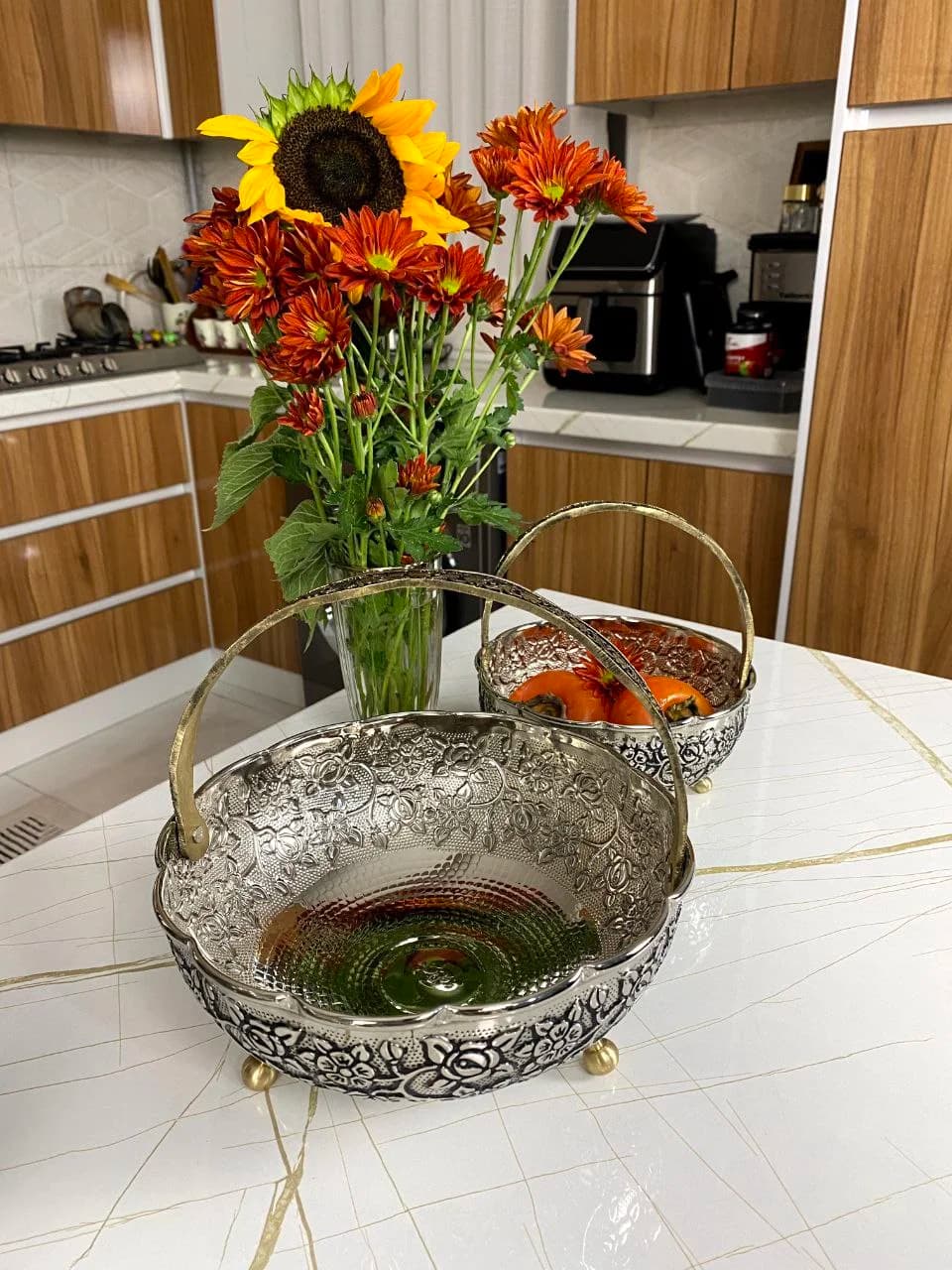 سبد مسی گلبرگ با آبکاری کروم — تصویر ۳