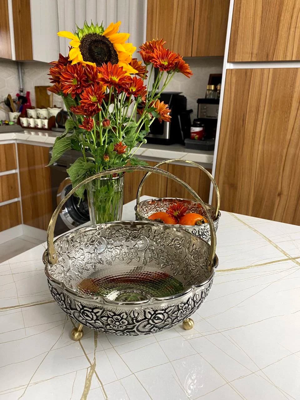 سبد مسی گلبرگ با آبکاری کروم — تصویر ۲