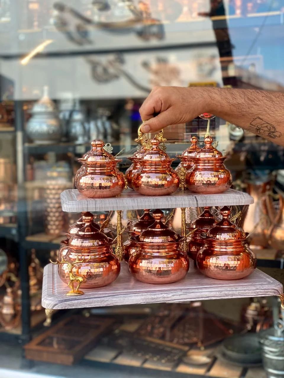 جا ادویه مسی دو‌طبقه دوازده عددی — تصویر ۵