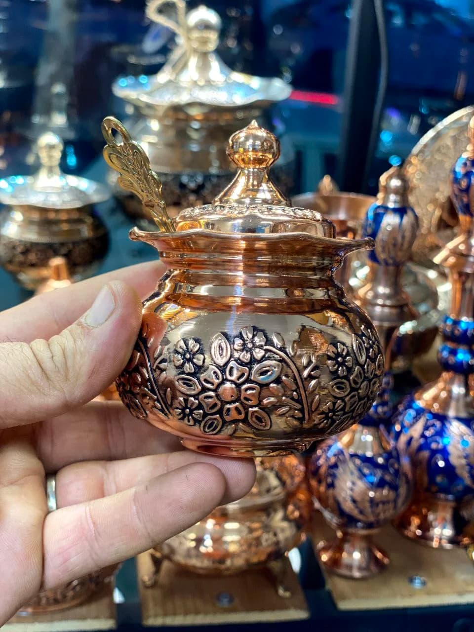 پاسماوری مسی ۴ عددی با استند چوبی وکیوم — تصویر ۴