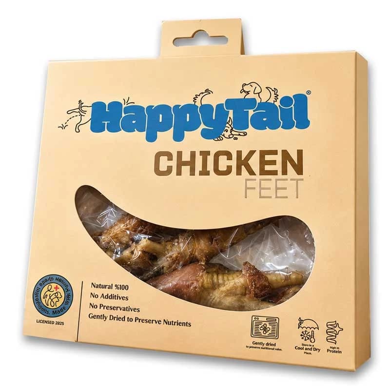 تشویقی طبیعی پای مرغ دورپیچ سیرابی سگ HappyTail | تشویقی پروتئینی و طبیعی سگ