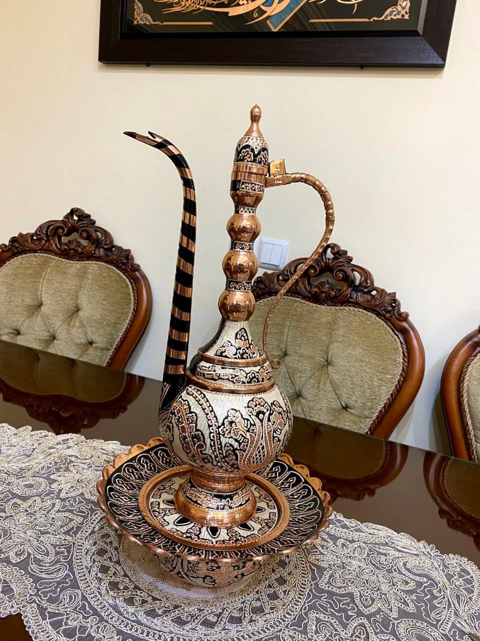 آفتابه لگن مسی نقره کوب ویژه مس نفیس — تصویر ۵
