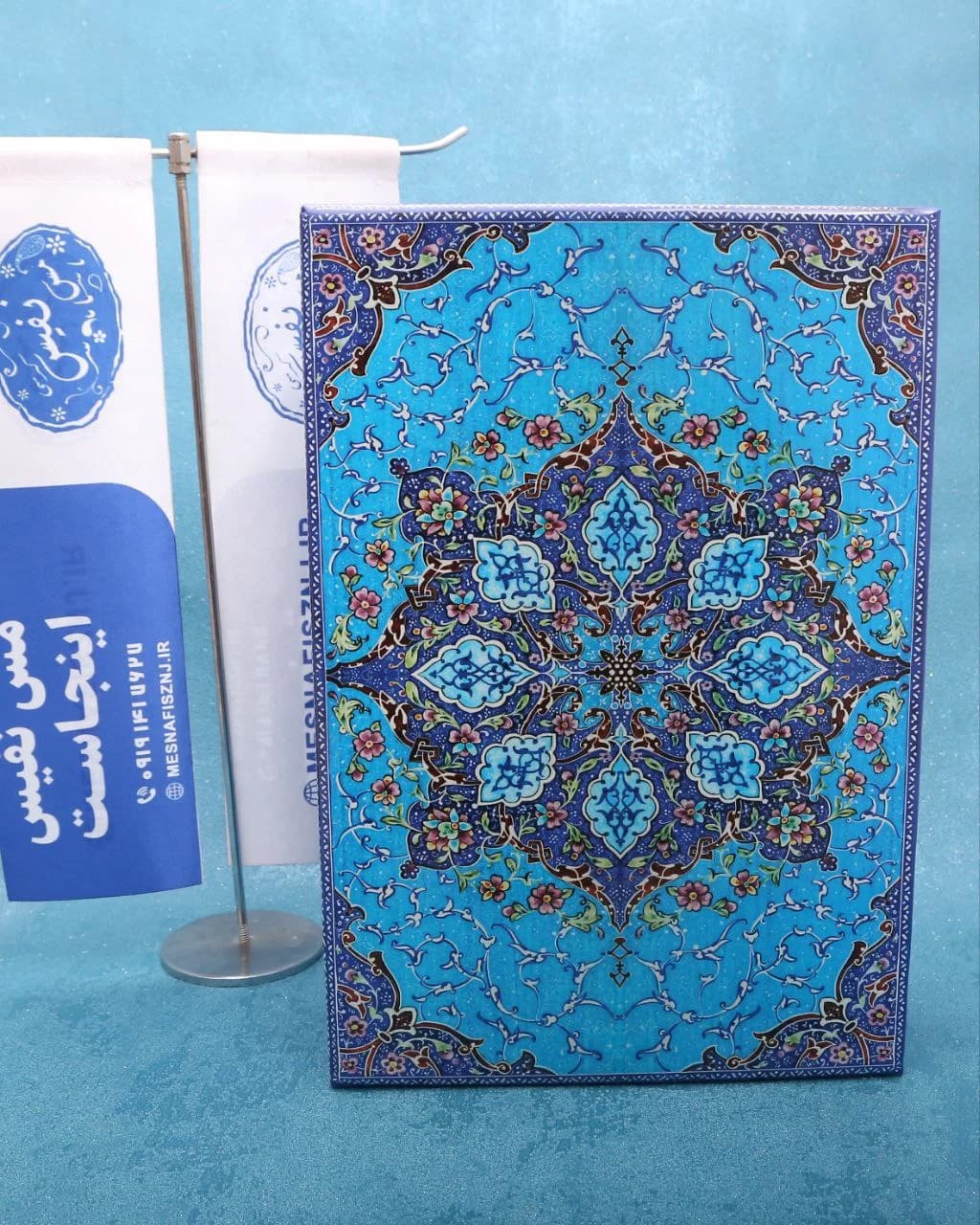 آینه و شمعدان مسی با آبکاری کروم — تصویر ۳