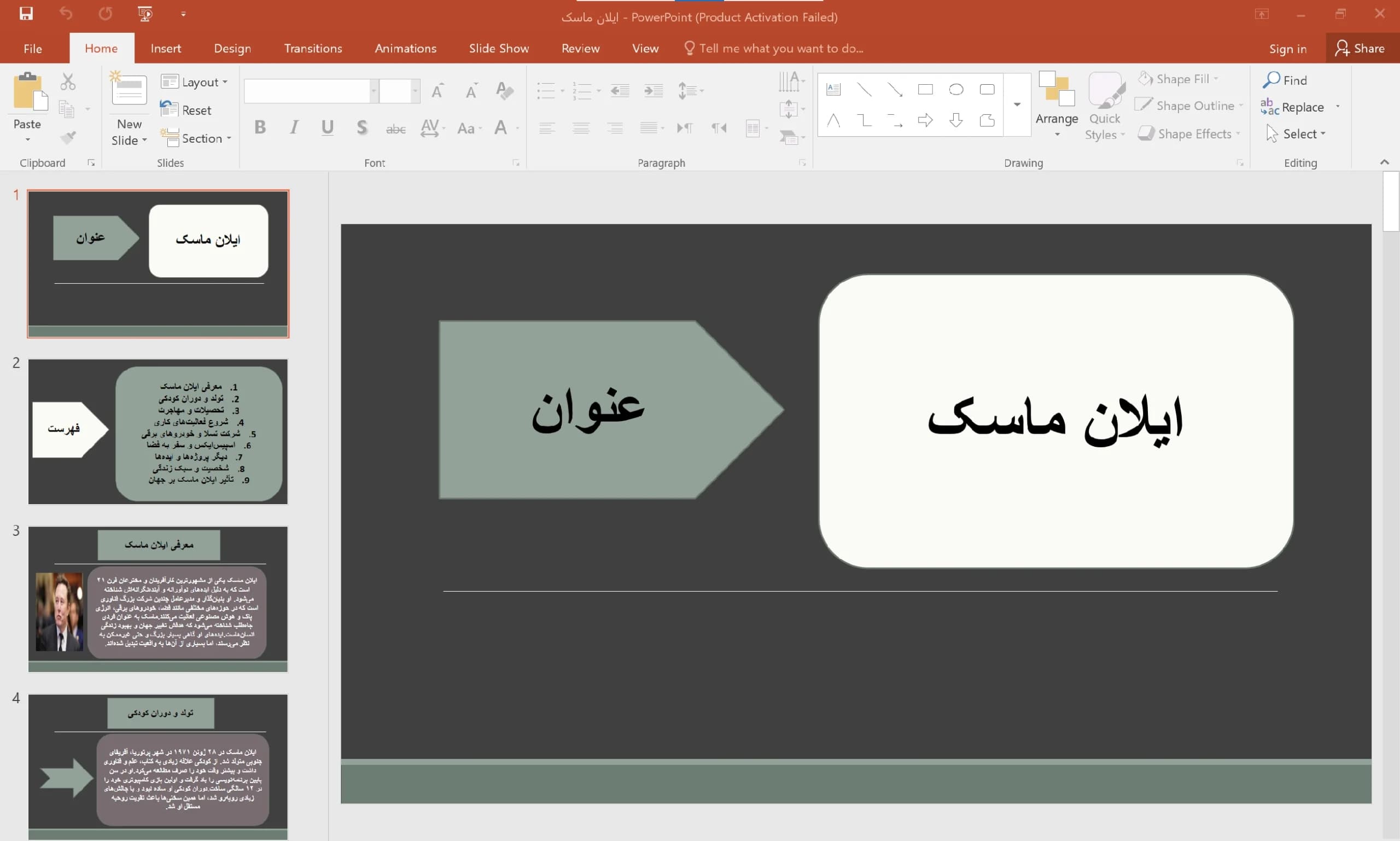 پاورپوینت زندگینامه ایلان ماسک