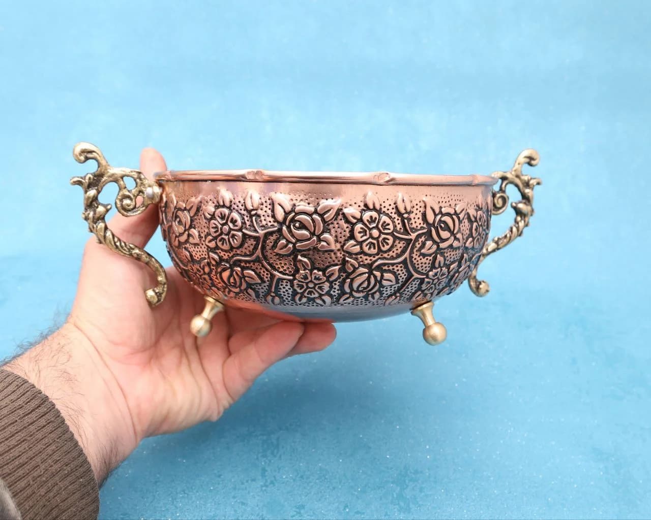 سرویس پذیرایی مسی پایه دار سزار — تصویر ۵