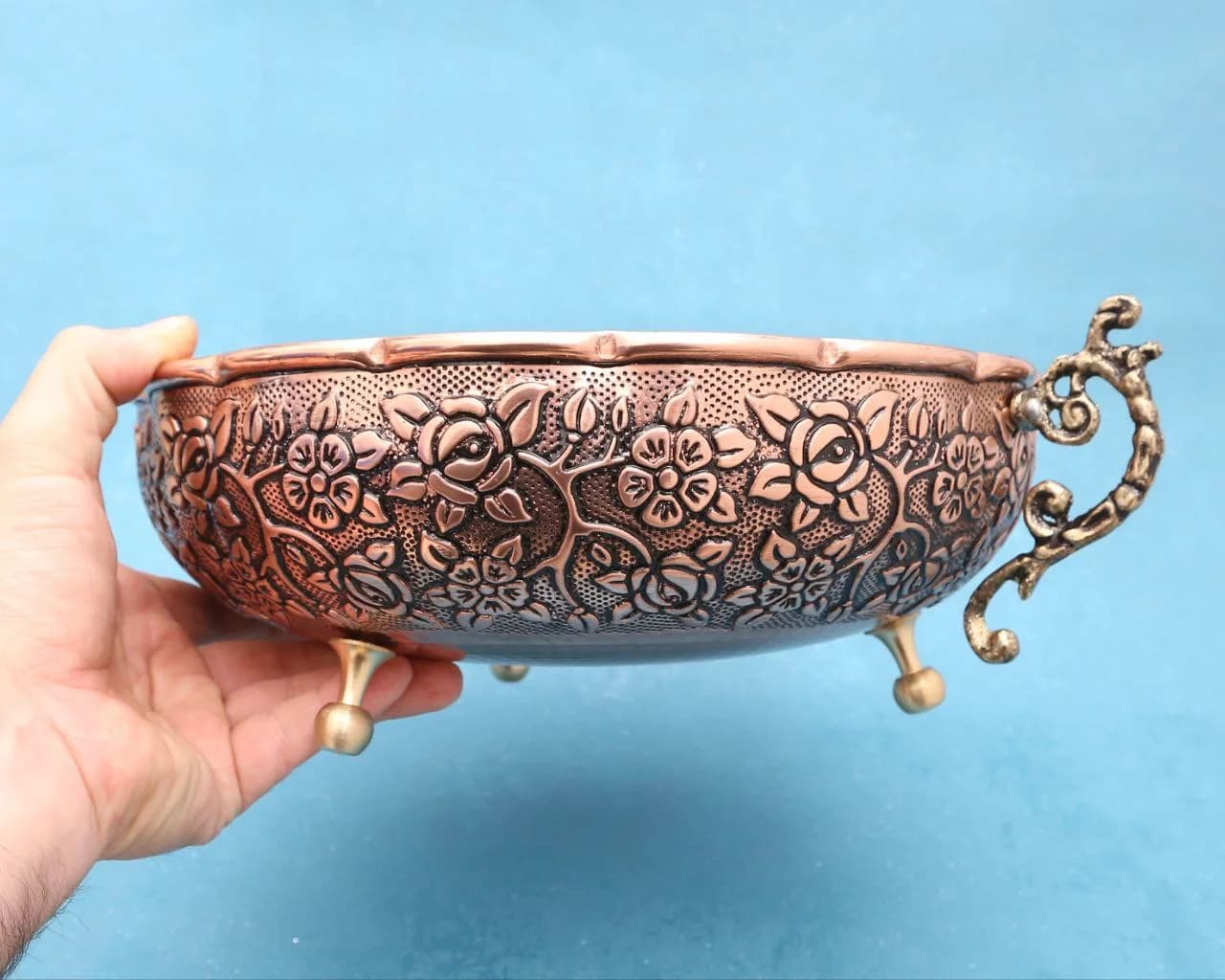 سرویس پذیرایی مسی پایه دار سزار — تصویر ۲