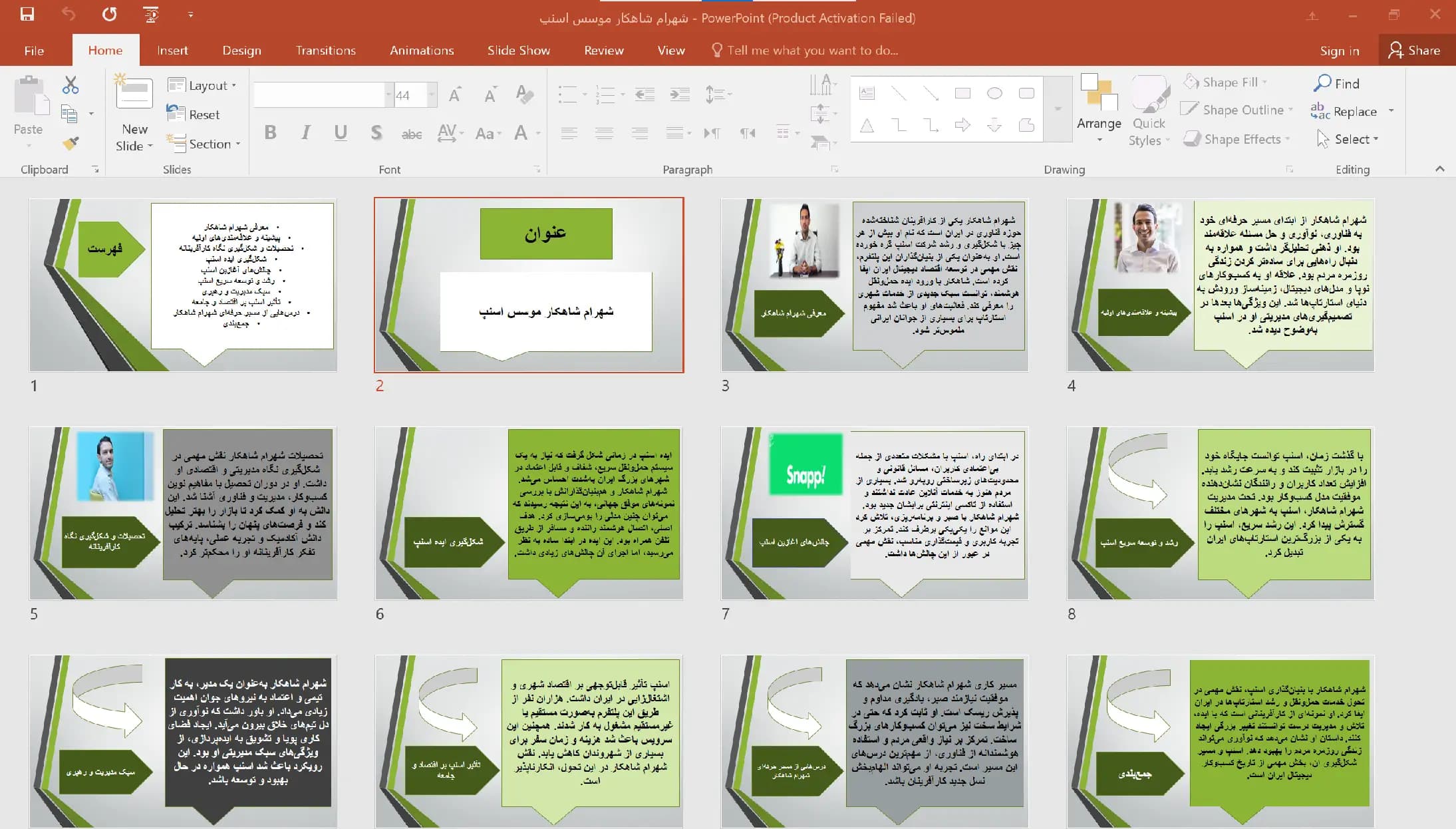 پاورپوینت شهرام شاهکار موسس اسنپ — تصویر ۲