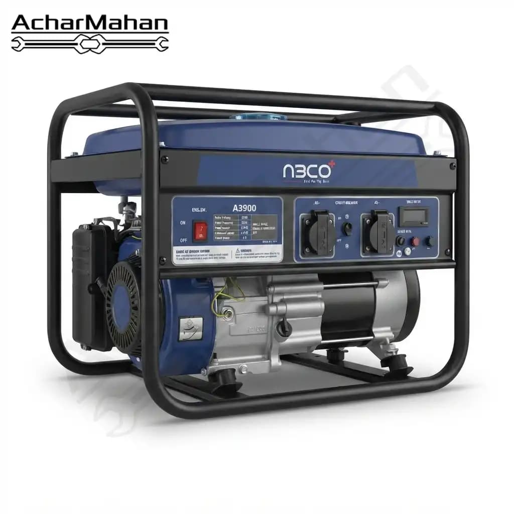 موتور برق 3 کیلووات آبکو پلاس ABCO Plus مدل A3900 | سیم‌پیچ مس | AVR | چرخ‌دار