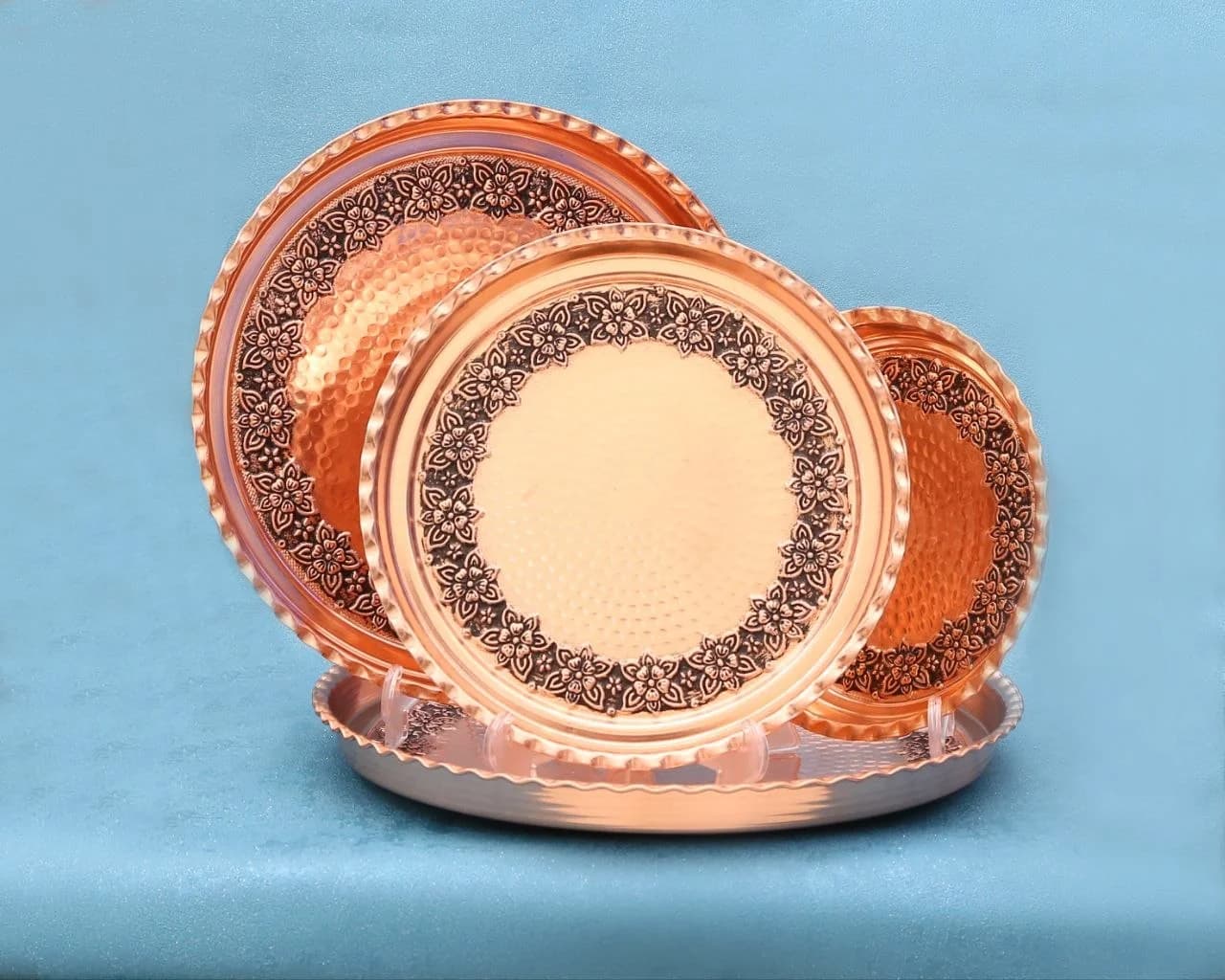 سینی مسی ماهرخ سایز کوچک — تصویر ۲