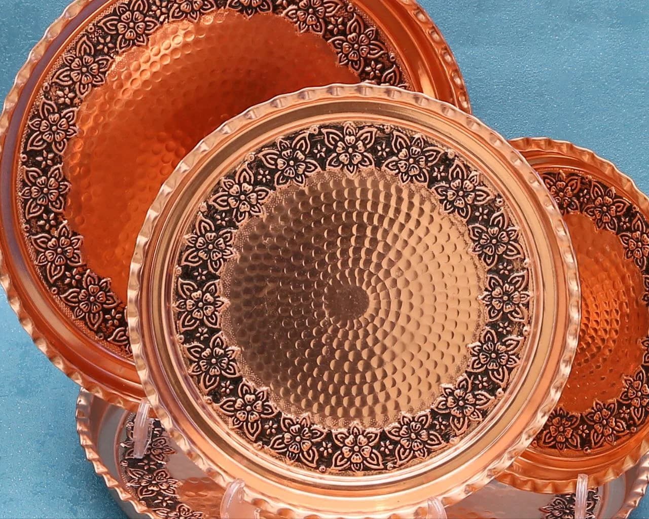 سینی مسی ماهرخ سایز خیلی بزرگ — تصویر ۳