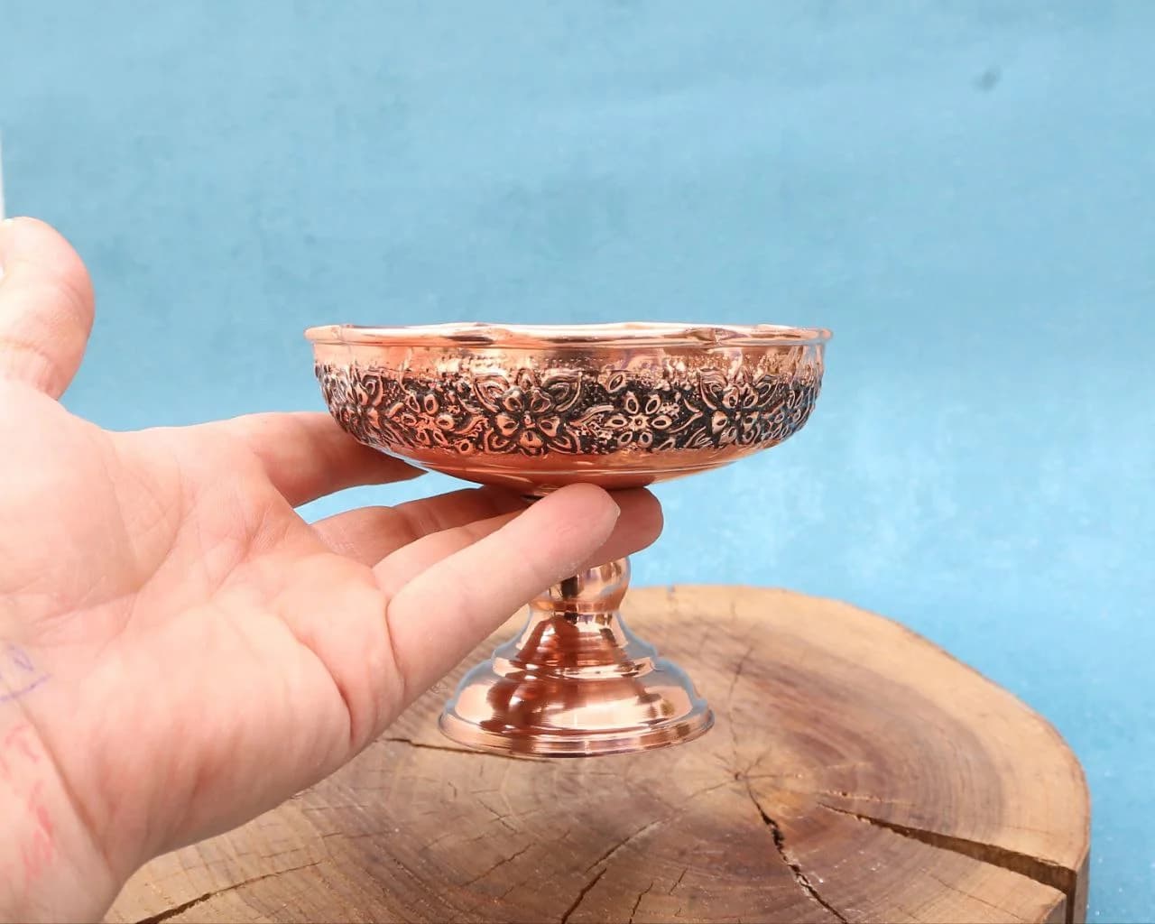 پیاله مسی گلبرگ یاسمن نانوشده