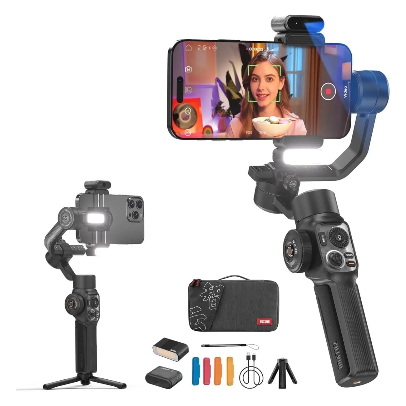 گیمبال موبایل ژیون Zhiyun Smooth 5S AI Pro Smartphones Gimbal — تصویر ۶