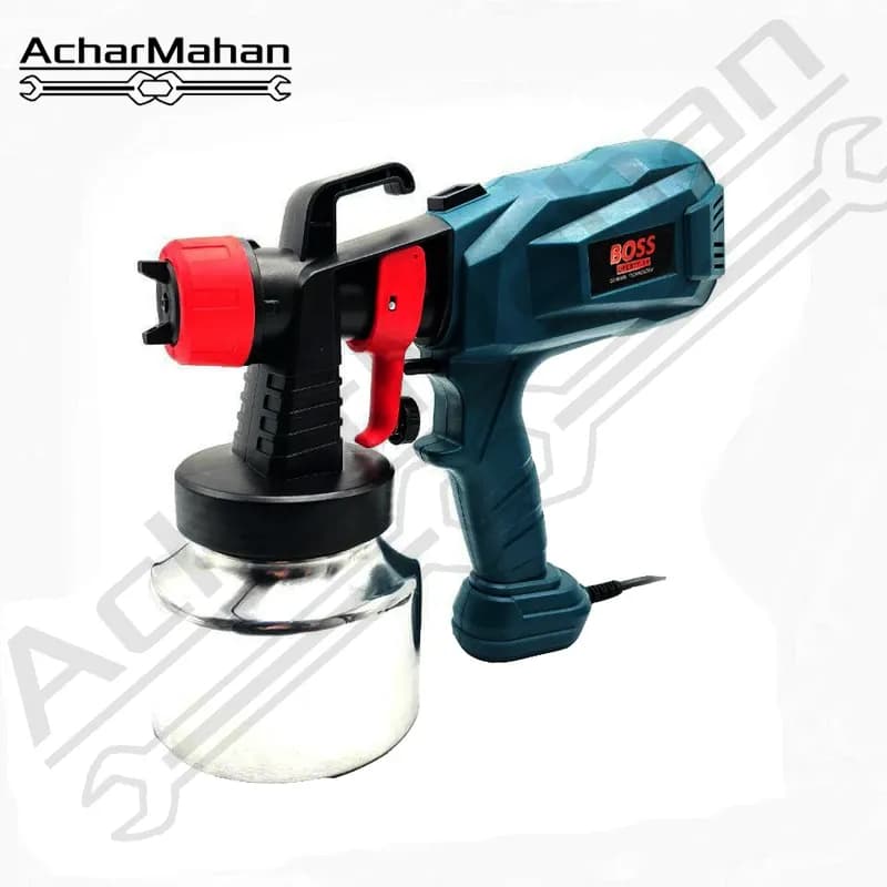 پیستوله برقی رنگ پاش باس مدل Electric Spray Gun موتور 1300 وات، مخزن 800 میلی‌لیتر