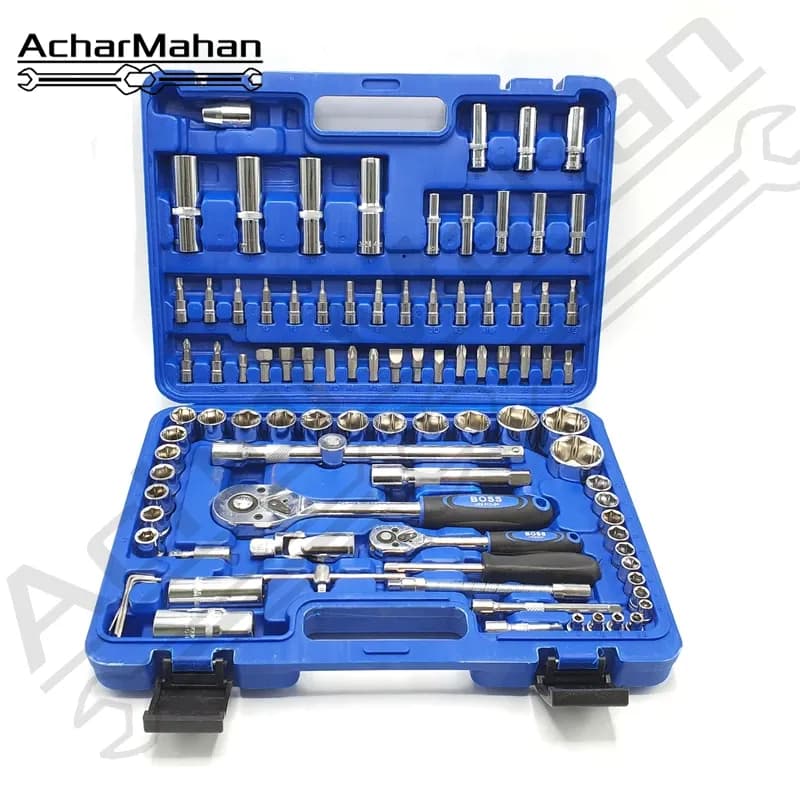 مجموعه 94 عددی جعبه بکس صنعتی باس مدل (Dr 1/2 ,1/4)socket set — تصویر ۶