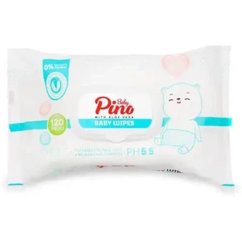 دستمال مرطوب کودک پینو بیبی بسته 120 عددی