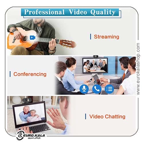 وبکم HD 1080P با میکروفون، لنز واید 110 درجه — تصویر ۵