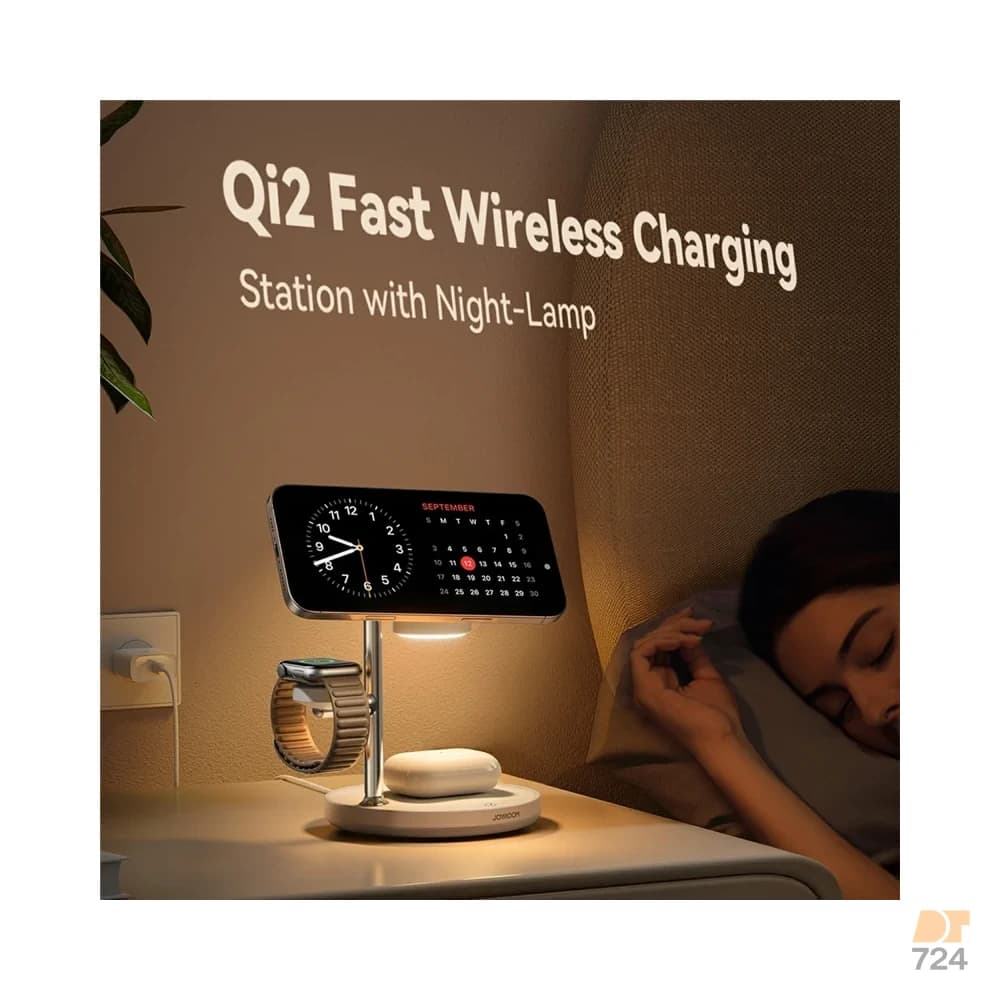 شارژر بی‌سیم ۴ کاره ‎Qi2‎ جویروم – مدل ‎JR-W23‎ — تصویر ۳