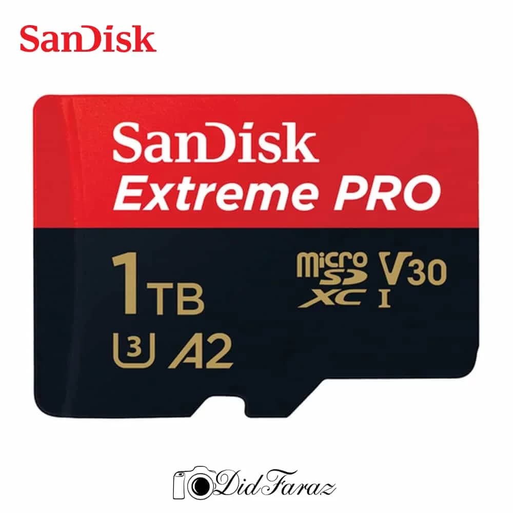 کارت حافظه MicroSDXC سن دیسک مدل Extreme Pro 4k استاندارد UHS-I U3- A2سرعت 200MBps ظرفیت 1 ترابایت