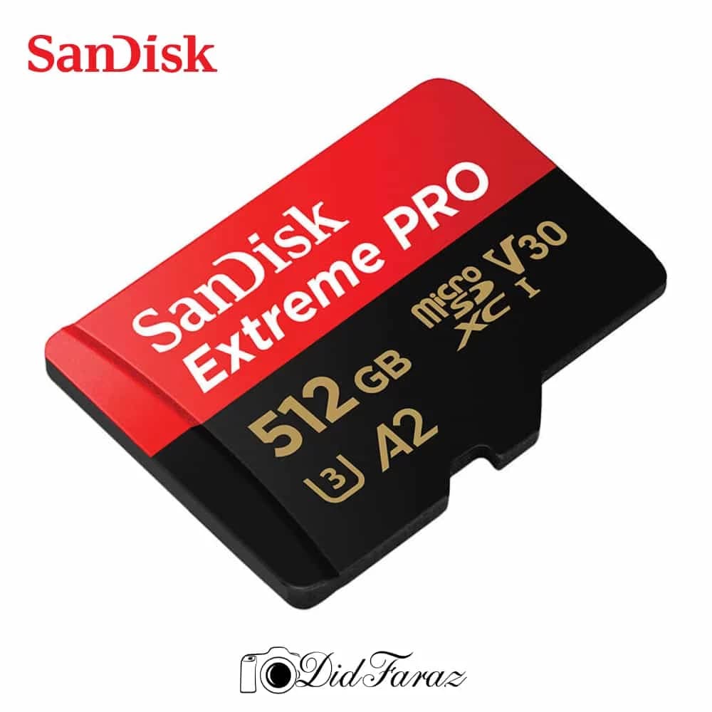 کارت حافظه MicroSDXC سن دیسک مدل Extreme Pro 4k استاندارد UHS-I U3- A2سرعت 200MBps ظرفیت 512 گیگابایت — تصویر ۳