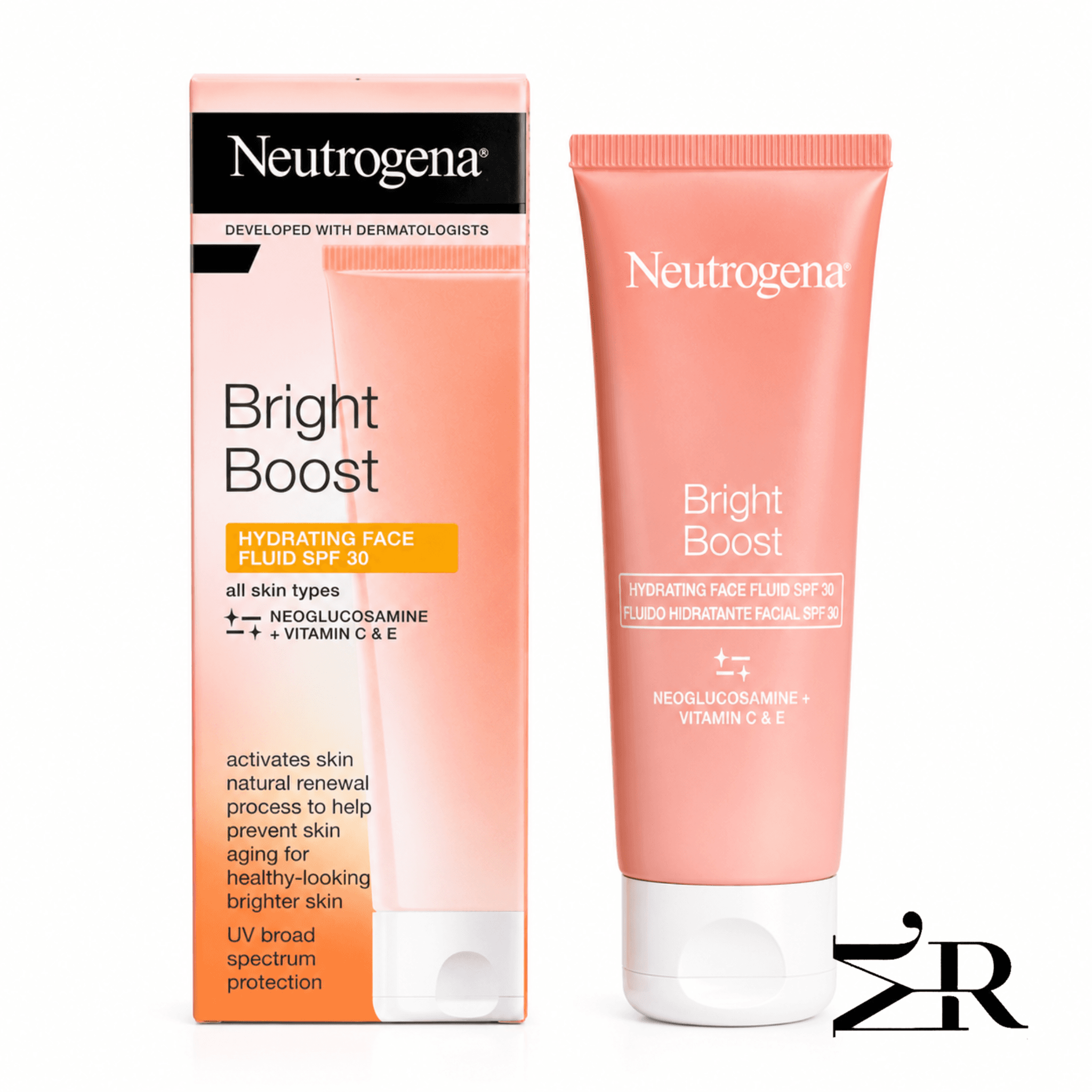 کرم آبرسان و روشن کننده صورت نوتروژینا| Bright Boost SPF30 | Neutrogena Bright Boost Hydrating Face Fluid SPF30