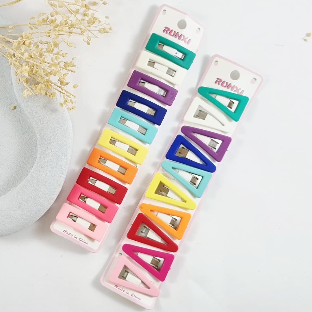 پک ۱۰ عددی گیره مو تقتقی دخترانه | سایز کوچک ۳.۵ سانتیمتر