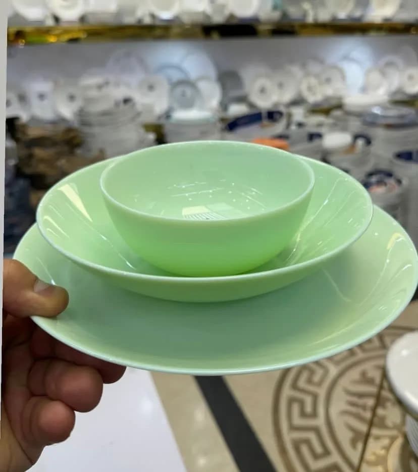 سرویس ۲۶پارچه ۶نفره پارادایس دیوالی سبز اصل لومینارک فرانسه