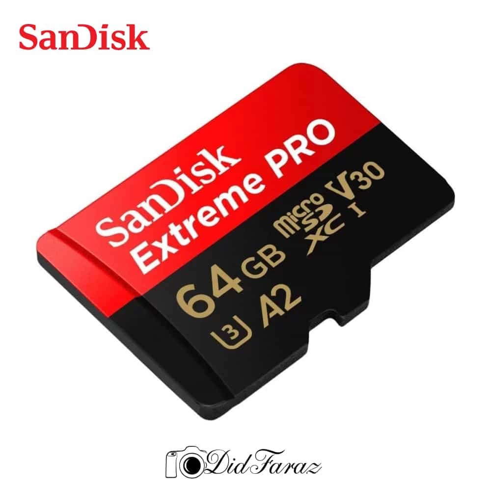 کارت حافظه microSDXC سن دیسک مدل Extreme PRO کلاس A2 استاندارد UHS-I U3 سرعت 200MBs ظرفیت 64 گیگابایت — تصویر ۳