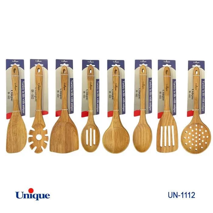 سرویس 8 پارچه کفگیر ملاقه چوبی یونیک UN-1112
