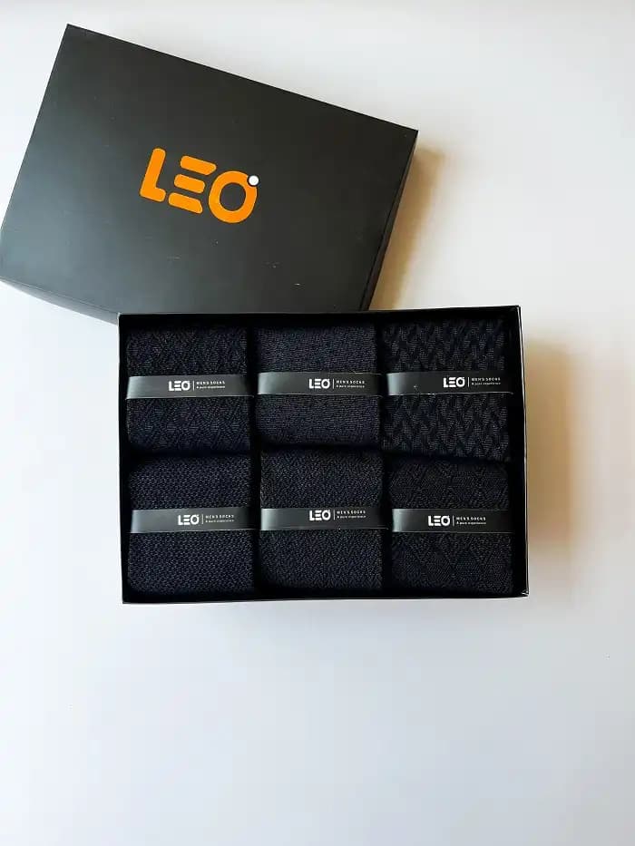 پک جوراب ساق بلند مردانه LEO کد 114