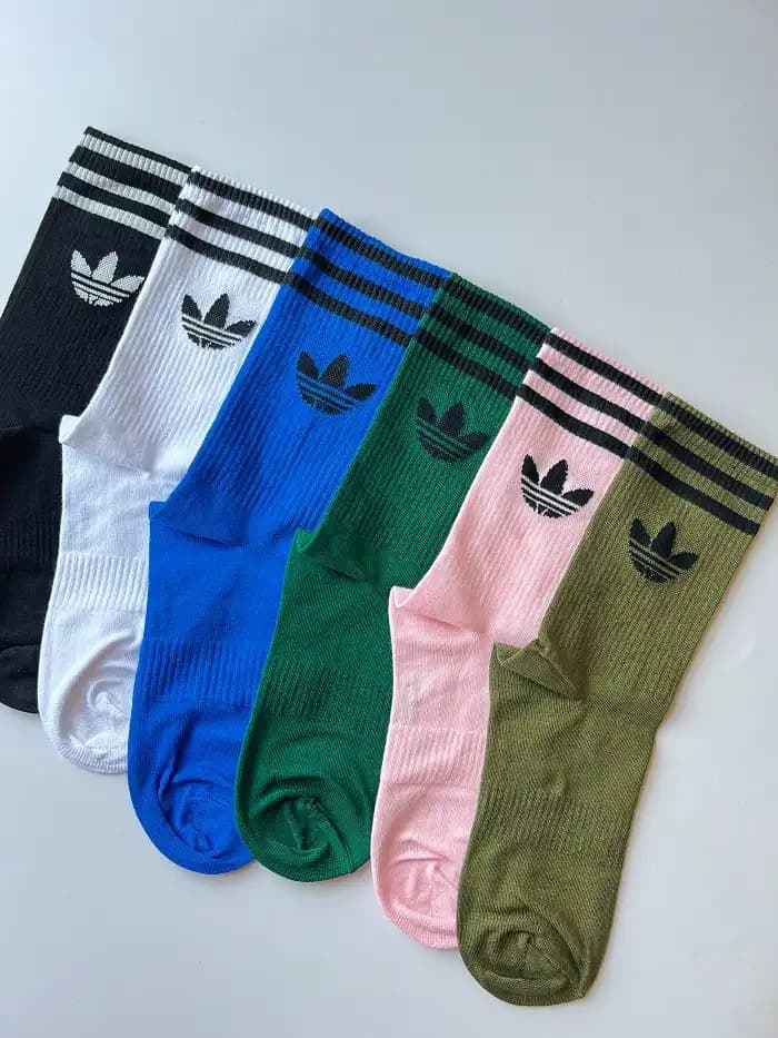 جوراب ساق بلند ورزشی طرح آدیداس adidas یونیسکس — تصویر ۲