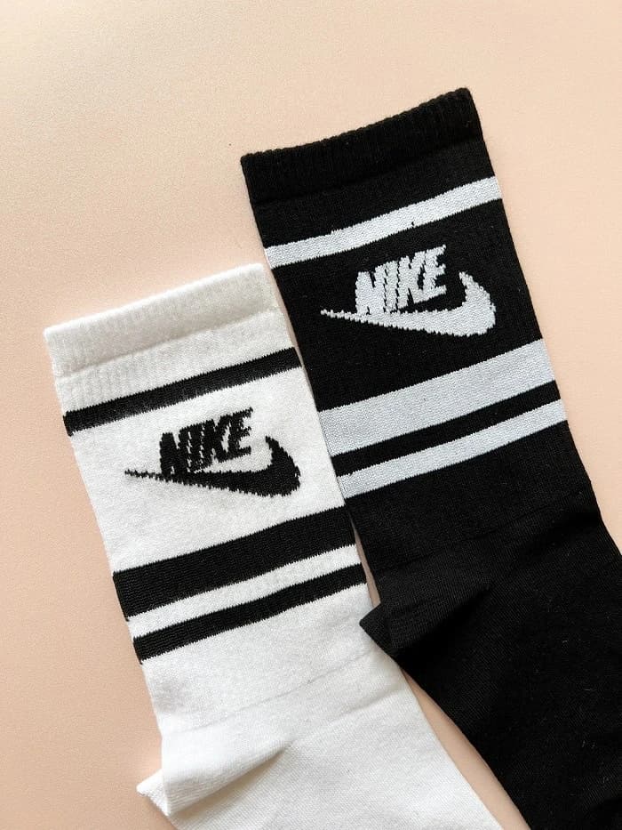 جوراب ساق بلند ورزشی طرح نایکی NIKE مدل دوخط یونیسکس — تصویر ۳