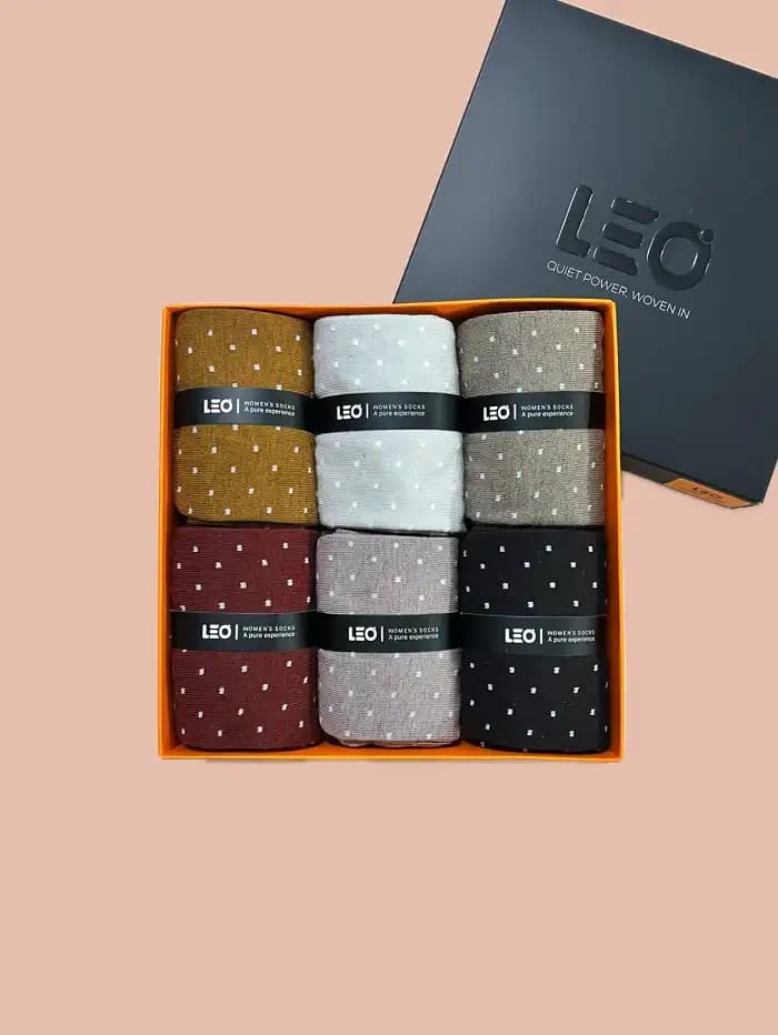 پک جوراب ساق بلند زنانه کلاسیک LEO کد 525