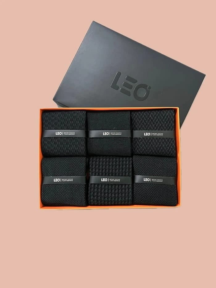 پک جوراب ساق بلند مردانه کلاسیک LEO کد 143